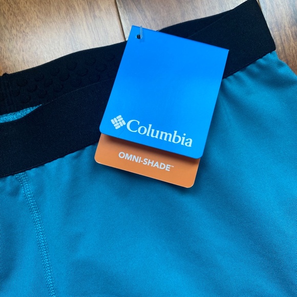 Columbia Women's Midweight Tight Omniwick Teal Leggings Medium NWT - Picture 4 of 9